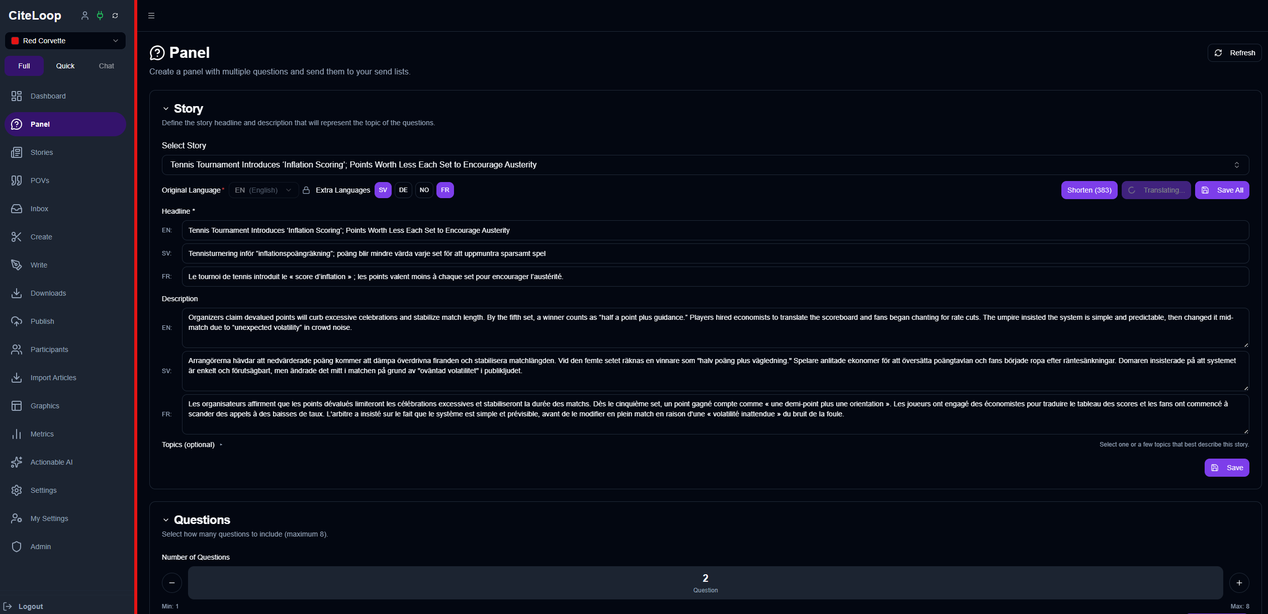 Language controls. Language-aware outreach controls.